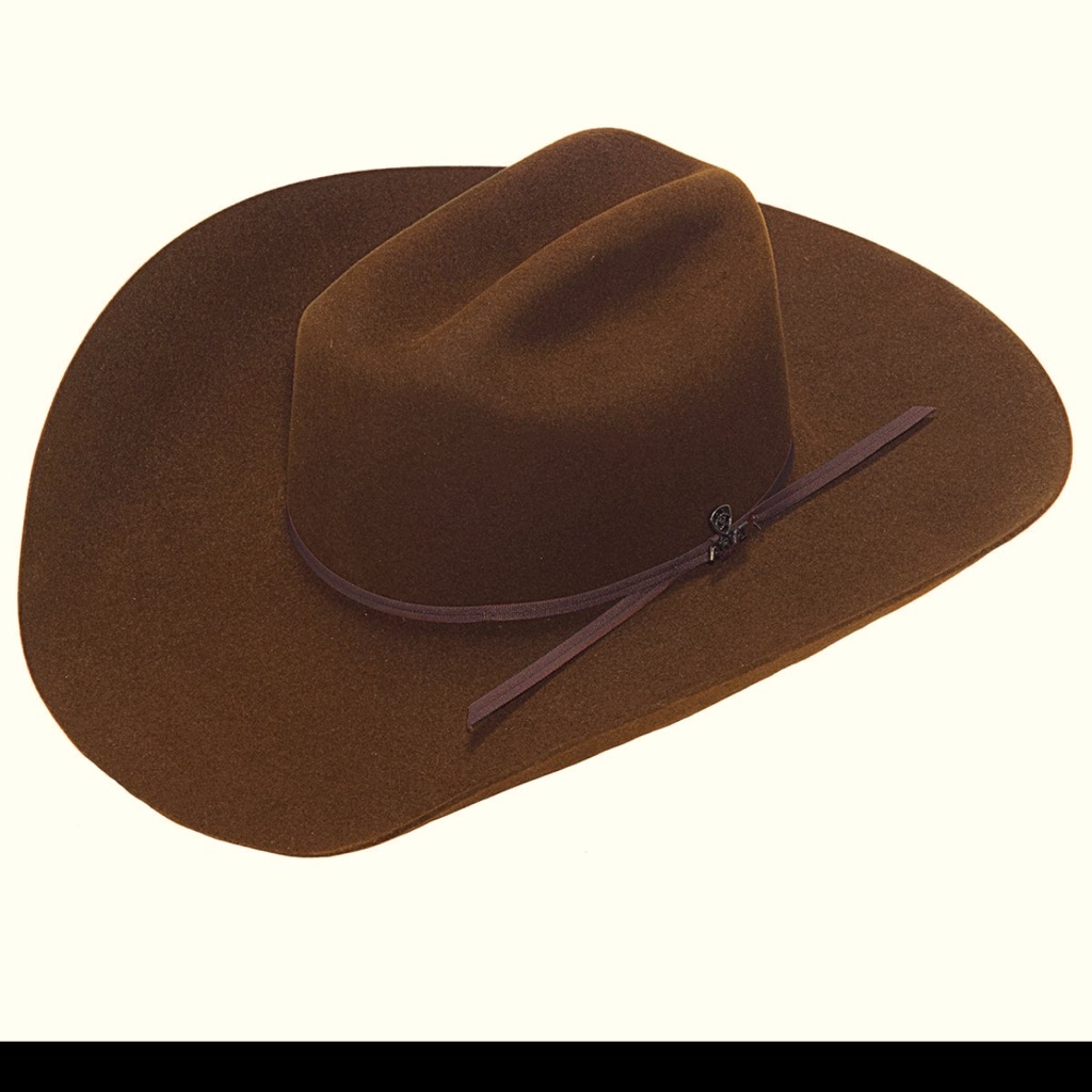Ariat 6x Hat Chocolate Individually Boxed Crown: 4-3/8” Brim: 4-1/4”